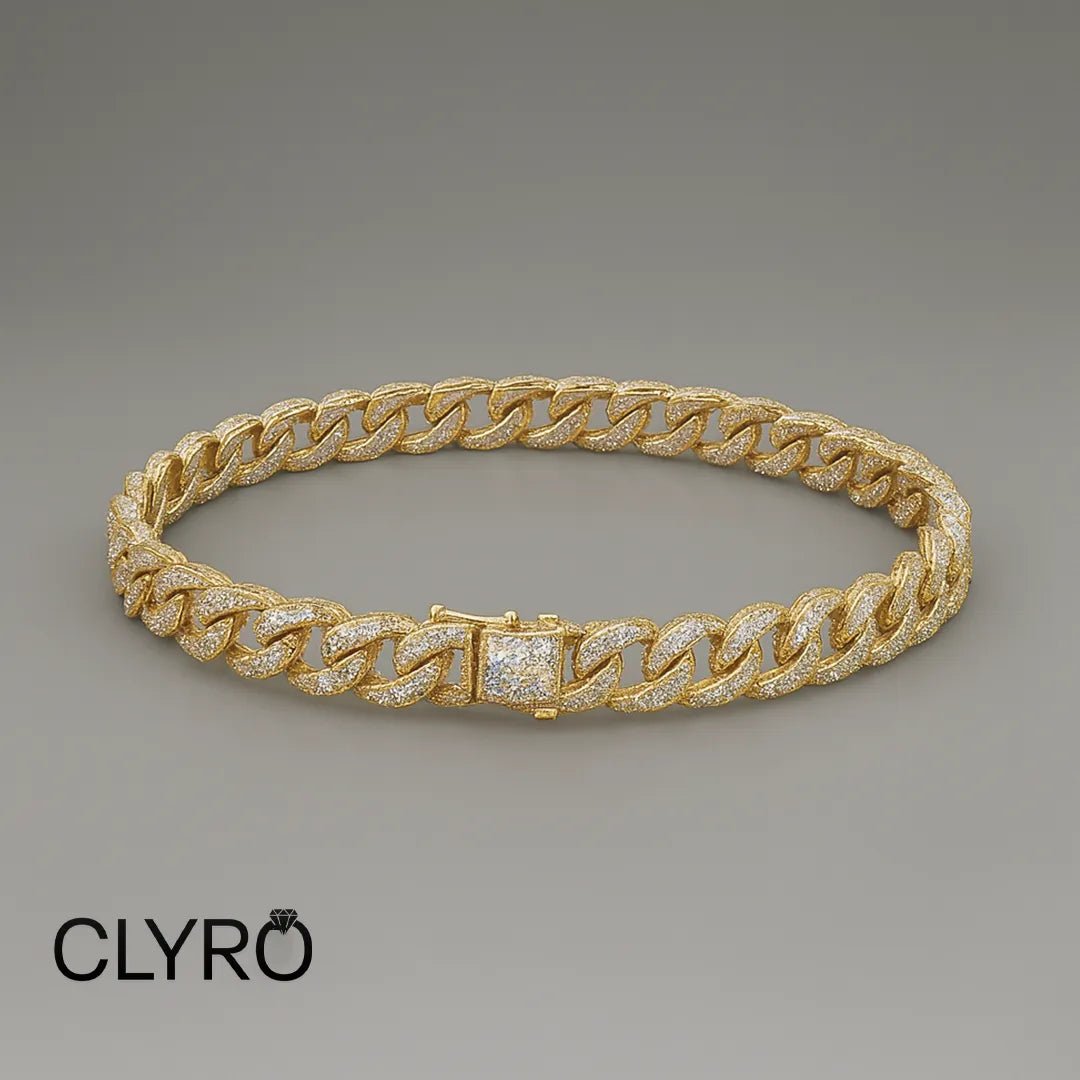 צמיד זהב לבן&צהוב™ | מיאמיClyro צמידים_לגבר מתנה_לגבר שרשרת_לגבר