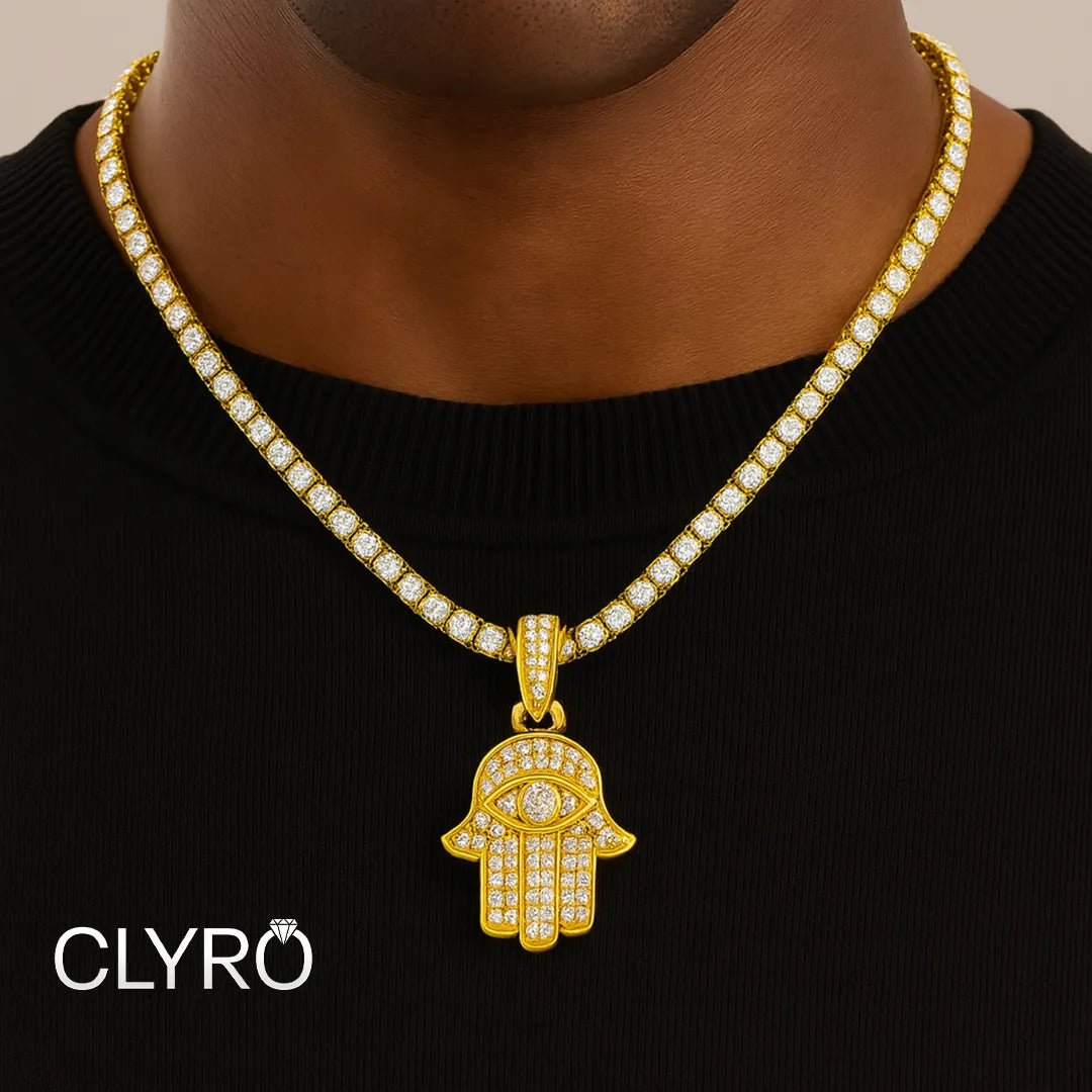 שרשרת חמסה לגבר™Clyro צמידים_לגבר מתנה_לגבר שרשרת_לגבר