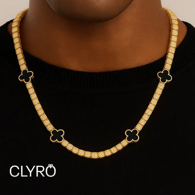 שרשרת טניס™ | תלתןClyro צמידים_לגבר מתנה_לגבר שרשרת_לגבר