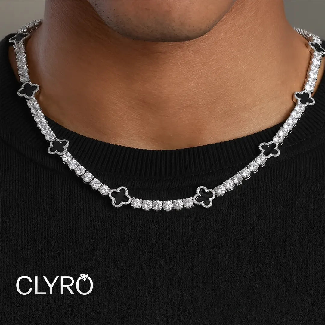 שרשרת טניס™ | תלתןClyro צמידים_לגבר מתנה_לגבר שרשרת_לגבר